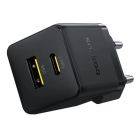 Мережевий зарядний пристрій Baseus Palm Fast Charger C+U 20W EU Cluster Black