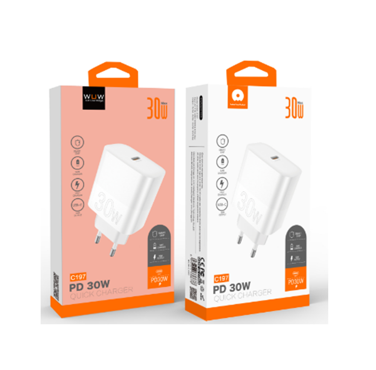 Мережевий зарядний пристрій WUW-C197 PD 30W white