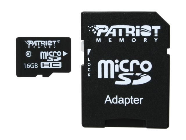 Карта пам'яті microSDHC (UHS-1) Patriot LX Series 16Gb class 10 (adapter SD)