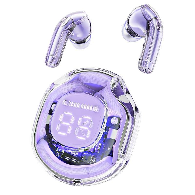 Бездротові навушники ACEFAST T8 Crystal color (2) bluetooth earbuds Alfalfa Purple