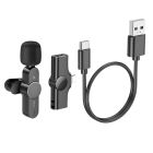Бездротова мікрофонна система BOROFONE BFK12 Trophy lavalier (Lightning) Black