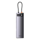 USB-хаб Baseus Metal Gleam Series 12-in-1 Multifunctional Type-C HUB Docking Station Gray