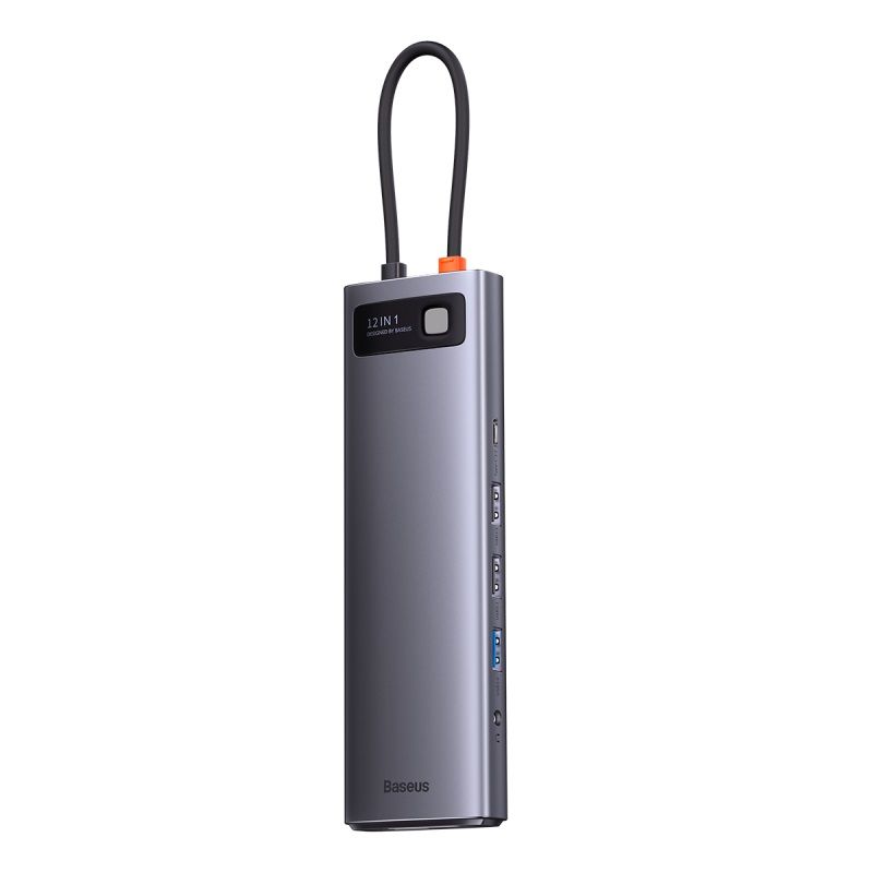 USB-хаб Baseus Metal Gleam Series 12-in-1 Multifunctional Type-C HUB Docking Station Gray