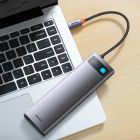 USB-хаб Baseus Metal Gleam Series 12-in-1 Multifunctional Type-C HUB Docking Station Gray