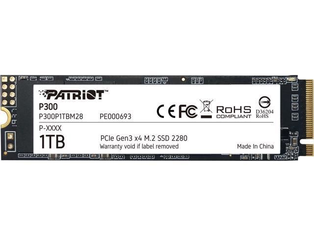 Накопичувач SSD M.2 Patriot P300 1TB NVMe 2280 PCIe 3.0x4 3D NAND TLC