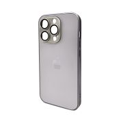 Чохол для смартфона AG Glass Matt Frame Color Logo for Apple iPhone 15 Pro Titanium Grey