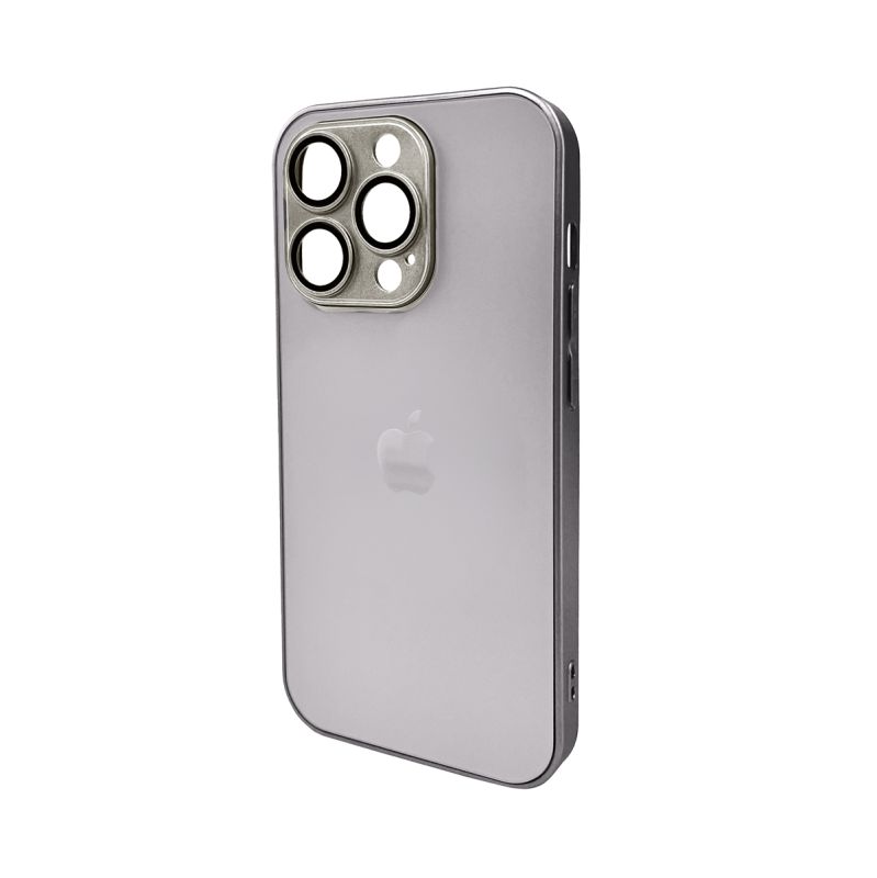 Чохол для смартфона AG Glass Matt Frame Color Logo for Apple iPhone 15 Pro Titanium Grey