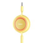 Кабель Baseus Bright Mirror 2 Series Retractable 3-in-1 Fast Charging  Data Cable USB to M+L+C 3.5A 1.1m yellow