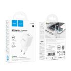 Мережевий зарядний пристрій HOCO C145A Charm single port QC3.0 charger (EU) White
