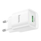 Мережевий зарядний пристрій HOCO C145A Charm single port QC3.0 charger (EU) White