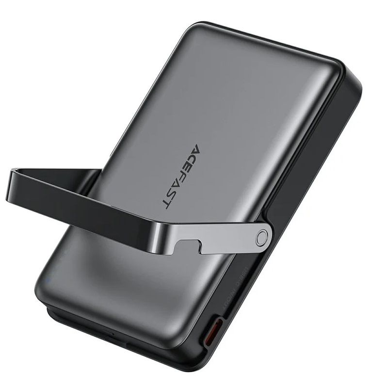 Зовнішній акумулятор ACEFAST M17 PD20W/22.5W magnetic fast charging power bank with built-in stand 10000mAh Black