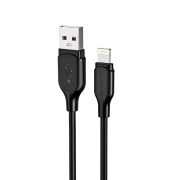 Кабель BOROFONE BX42 USB to iP 2.4A, 1m, silicone, TPE connectors, Black