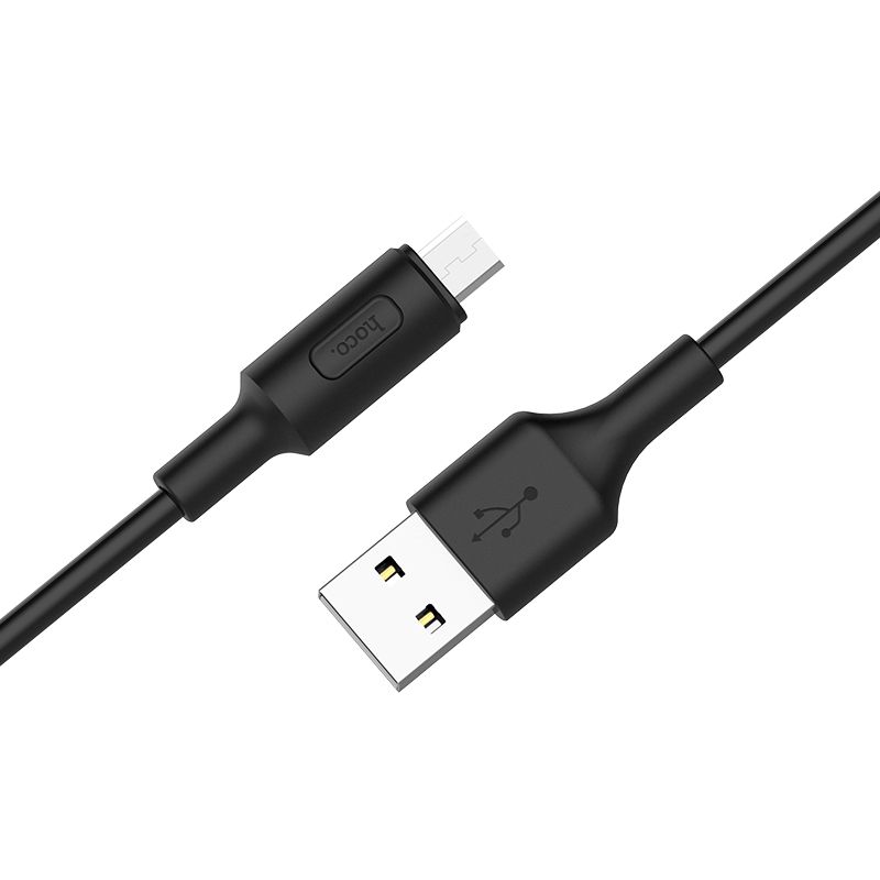 Кабель HOCO X25 USB to Micro 2A, 1m, PVC, PVC connectors, Black