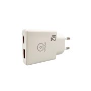 Мережевий зарядний пристрій WUW-C217 PD 25W USB A + Type-C white
