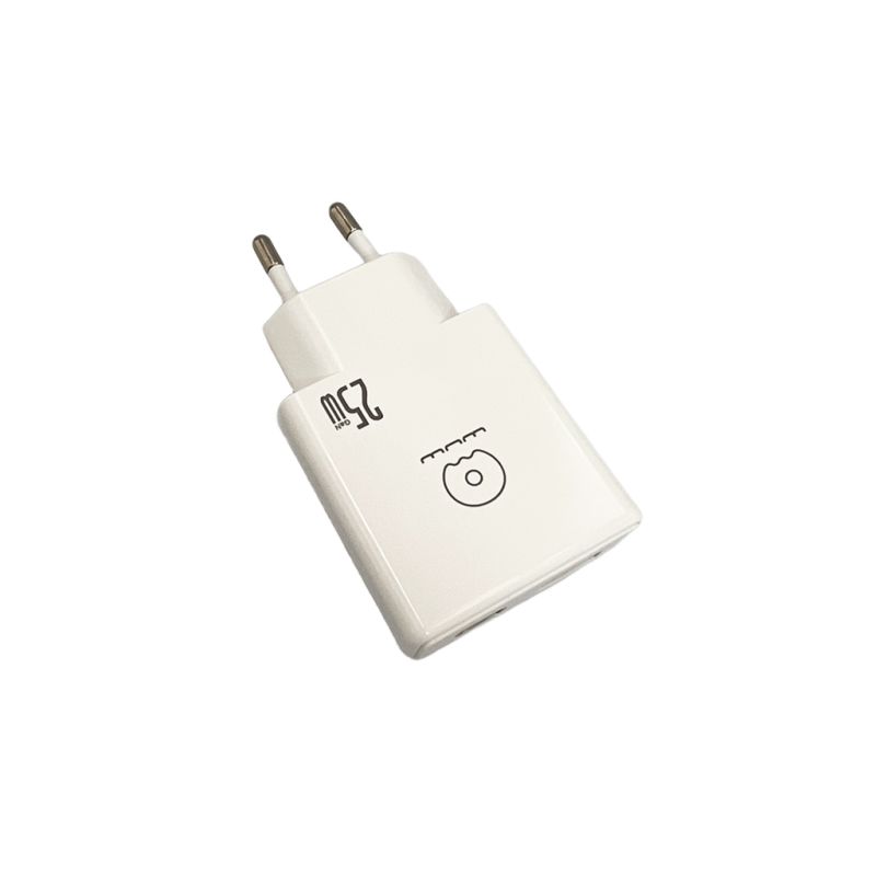 Мережевий зарядний пристрій WUW-C217 PD 25W USB A + Type-C white