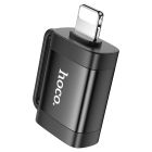 Адаптер HOCO UA31A iP male to USB female OTG adapter Black