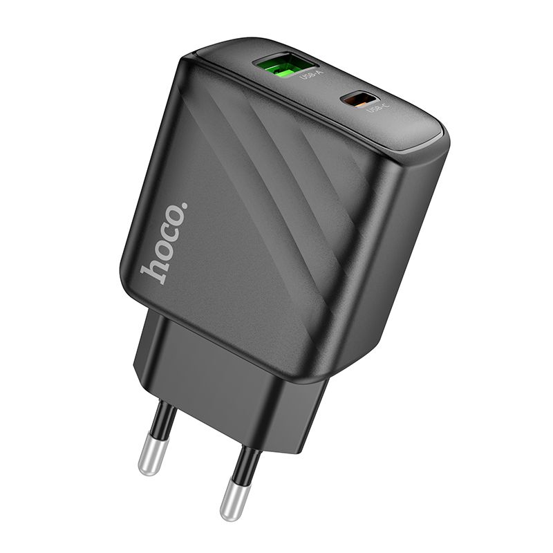 Мережевий зарядний пристрій HOCO CS23A Sunlight dual port PD30W+QC3.0 charger Black