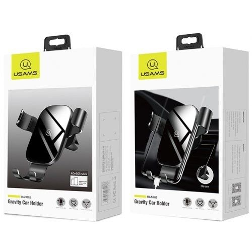 Автотримач для телефона Usams US-ZJ052 Gravity Car Holder Black