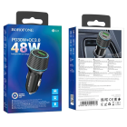 Автомобільний зарядний пристрій BOROFONE BZ21 Brilliant 48W dual port  PD30W+QC3.0 car charger Black