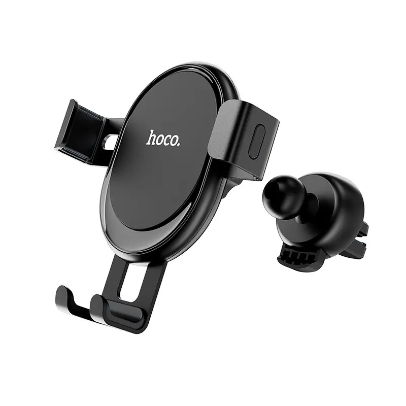 Автотримач для телефона HOCO CA56 Plus Armor metal gravity car holder Black Silver