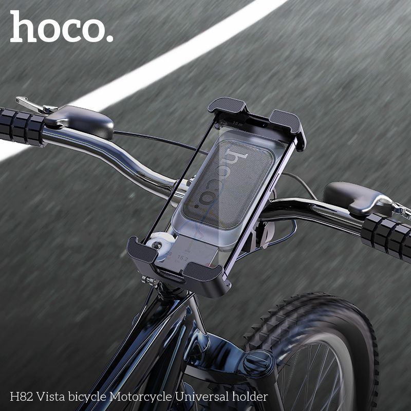 Вело/Мото тримач для телефона HOCO H82 Vista bicycle Motorcycle Universal holder Black Metal Gray