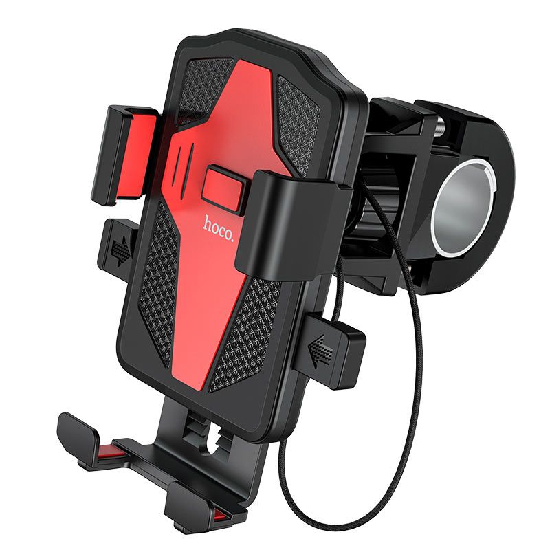 Велотримач для телефона HOCO CA73 Flying one-touch bicycle and motorcycle universal holder Black＆Red