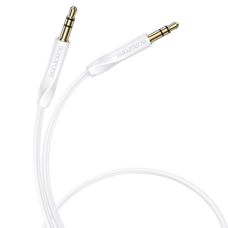 Аудіокабель BOROFONE BL16 3.5mm male to 3.5mm male, PVC, 1m, White