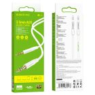 Аудіокабель BOROFONE BL16 3.5mm male to 3.5mm male, PVC, 1m, White
