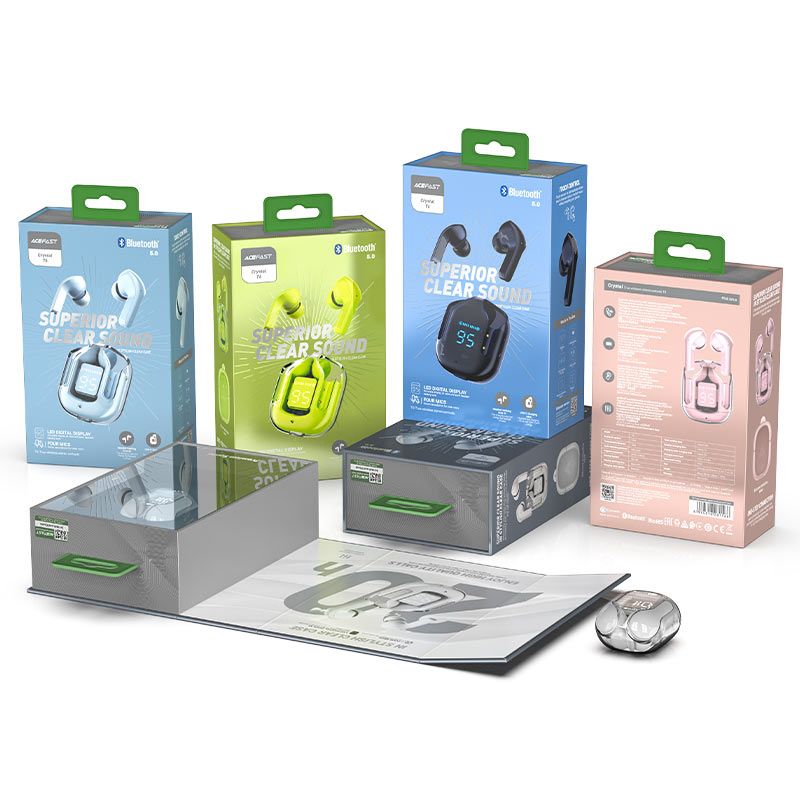 Бездротові навушники ACEFAST T6 True wireless stereo headset Youth Green