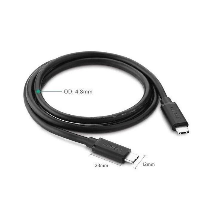 Кабель UGREEN US286 USB 2.0 Type C to Type C Cable Nickel Plating 1m (Black) (UGR-50997)