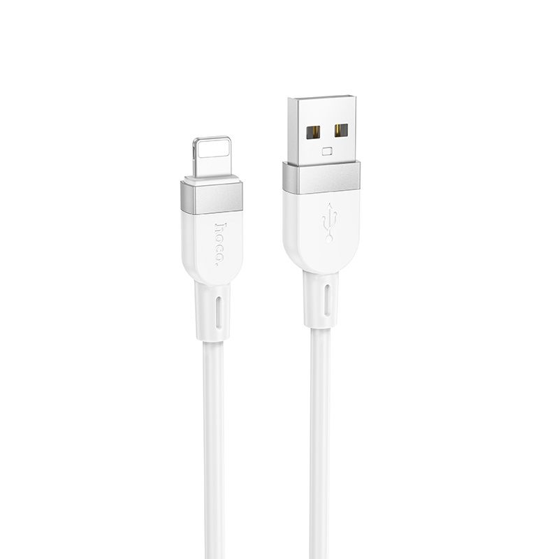 Кабель HOCO X109 Energy silicone charging data cable iP (L=1M) White