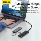 USB-хаб Baseus Lite Series 4-Port Type-C HUB Adapter (Type-C to USB 3.0*4) 25cm Black