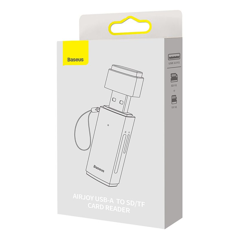 Кардридер Baseus Lite Series USB-A  to SD/TF Card Reader  Grey