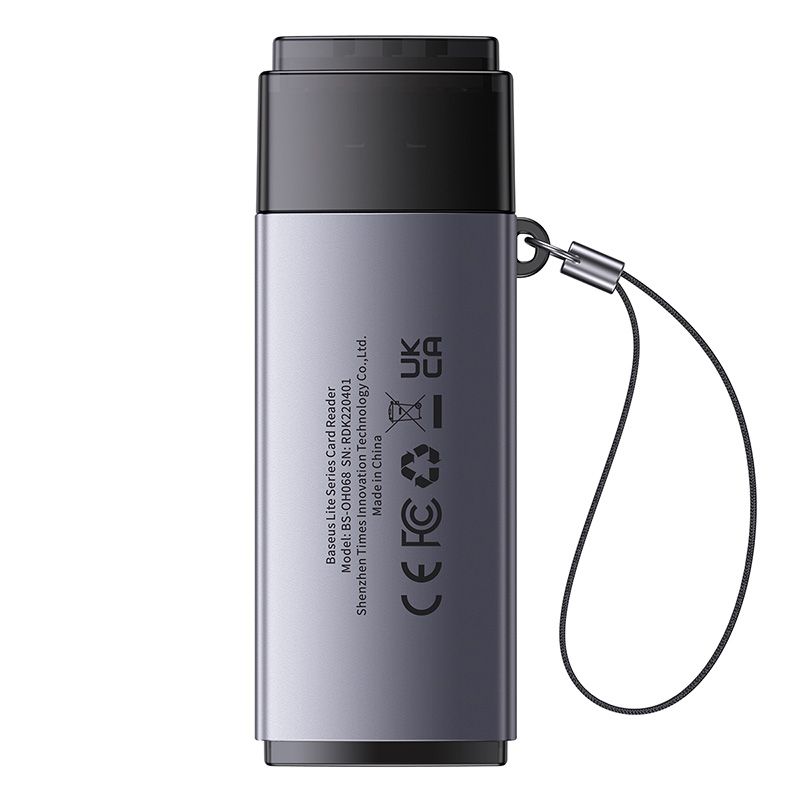 Кардридер Baseus Lite Series USB-A  to SD/TF Card Reader  Grey