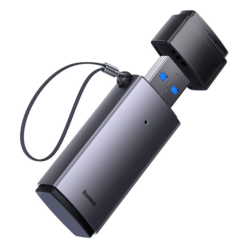 Кардридер Baseus Lite Series USB-A  to SD/TF Card Reader  Grey