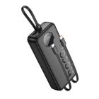 Зовнішній акумулятор HOCO J132A Sabio 22.5W+PD20W fully compatible power bank with 3 cables(20000mAh) Black