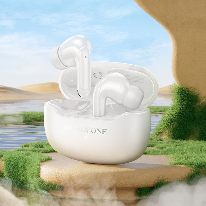 Бездротові навушники BOROFONE FQ1 Shine wireless BT headset White