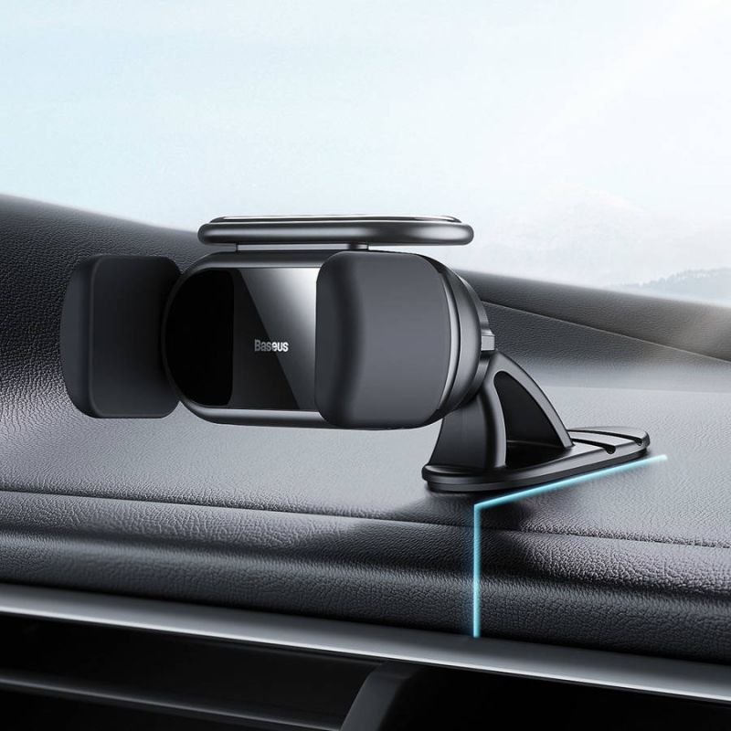 Автотримач для телефона Baseus Steel Cannon pro Solar Electric Car Mount Black