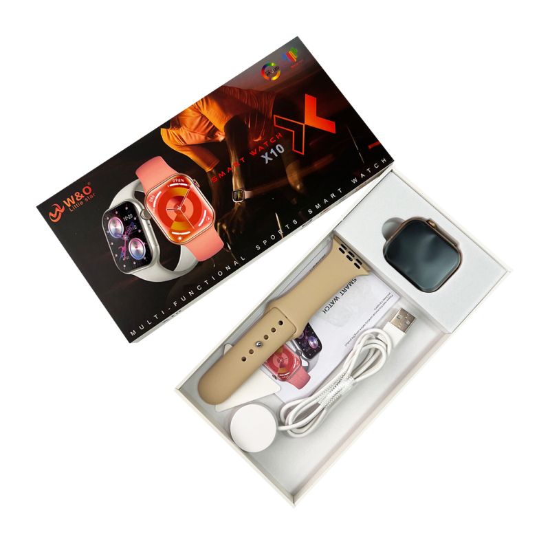 Смарт-годинник W&amp;O X10 46mm. 240 mAh. Amoled+IP67 Gold