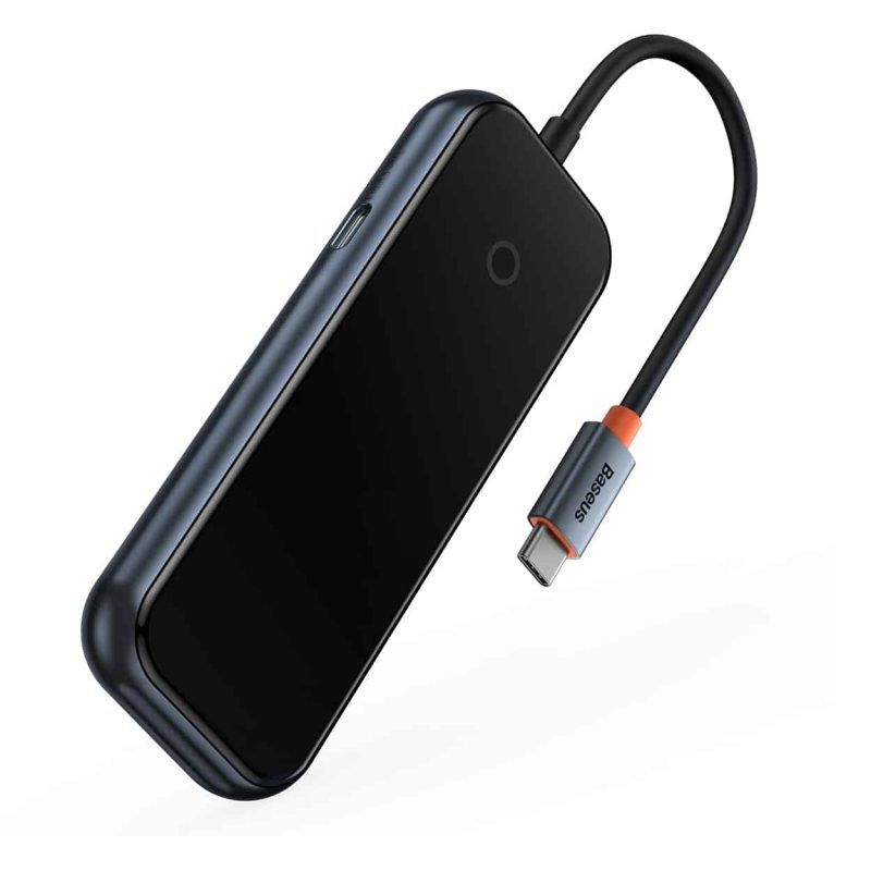 USB-хаб Baseus AcmeJoy 4-Port Type-C HUB Adapter（Type-C to USB3.0*3+Type-C PD&amp;Data *1）Dark Gray