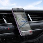Автотримач для телефона HOCO H59 Show ring magnetic car holder (L air outlet) Black Metal Gray