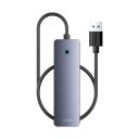 USB-хаб Baseus UltraJoy Series 4-Port  HUB Lite 50cm Space Grey（USBA to USB3.0*4+Type-C5V）