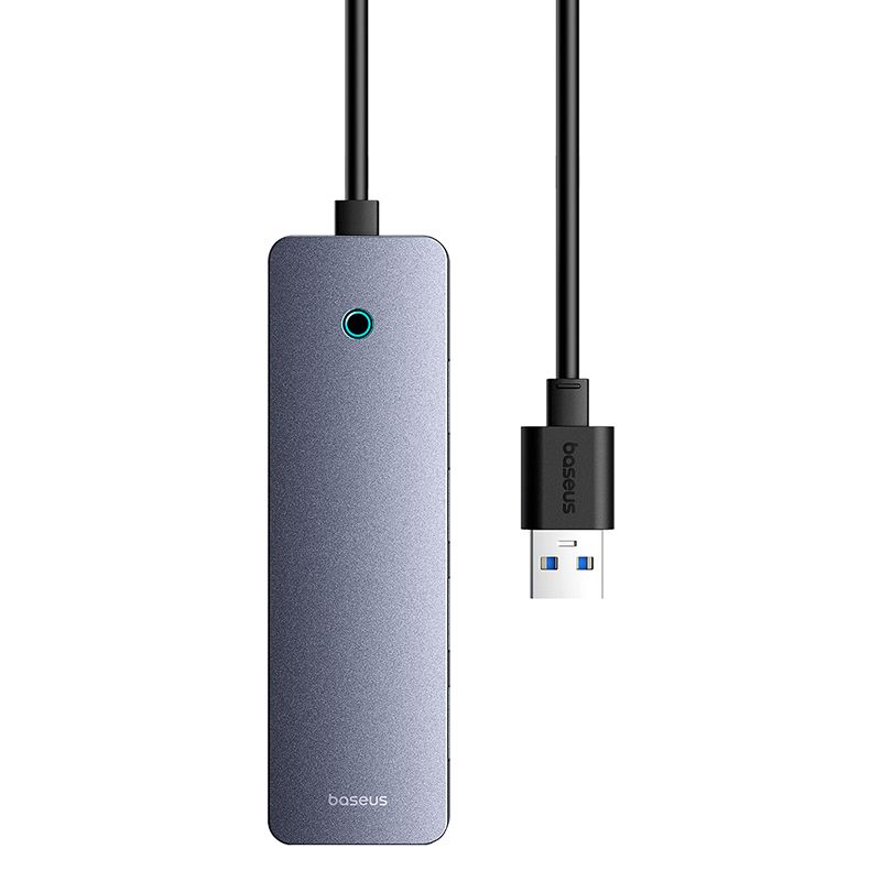 USB-хаб Baseus UltraJoy Series 4-Port  HUB Lite 50cm Space Grey（USBA to USB3.0*4+Type-C5V）