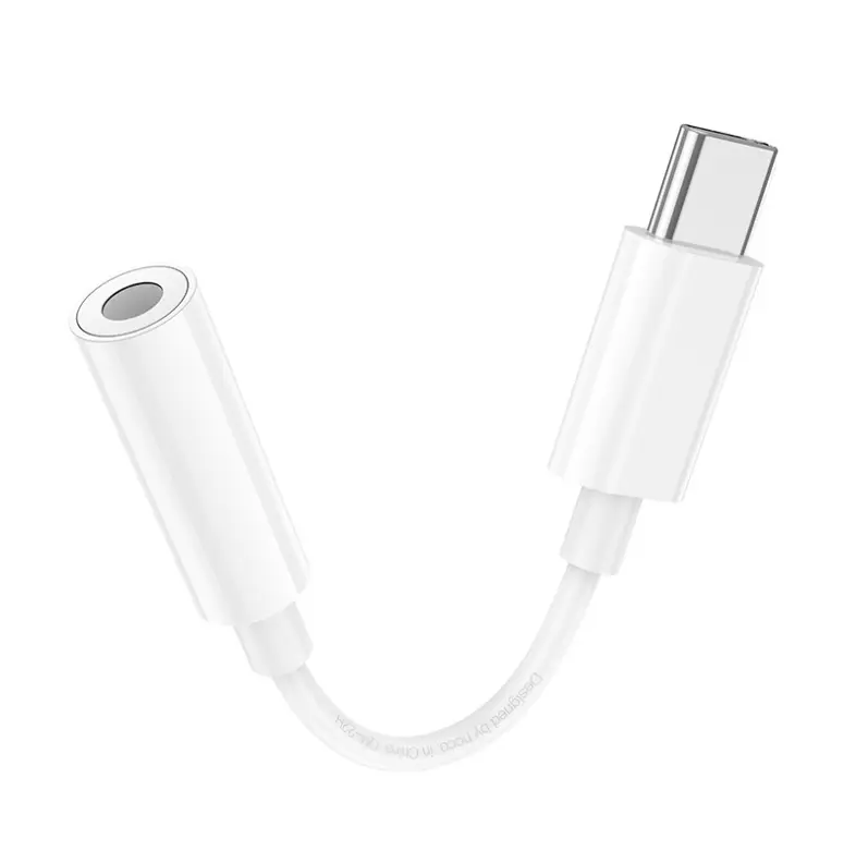 Аудіокабель HOCO LS35 Type-C to 3.5mm digital audio converter White