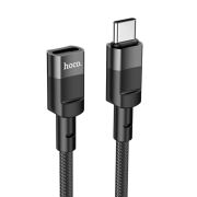 Кабель подовжувач HOCO U107 Type-C Male to Type-C Female USB2.0 extension cable(L=1.2m) Black