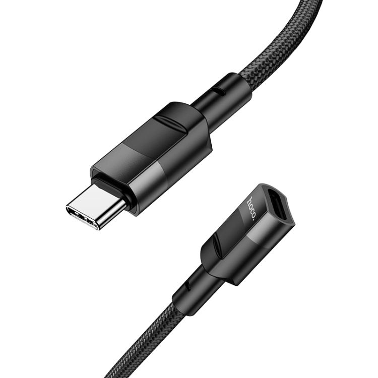 Кабель подовжувач HOCO U107 Type-C Male to Type-C Female USB2.0 extension cable(L=1.2m) Black