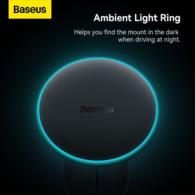 Автотримач для телефона з БЗП Baseus CW01 Magnetic Wireless Charging Car Mount Air Vent Version 15W Cluster Black