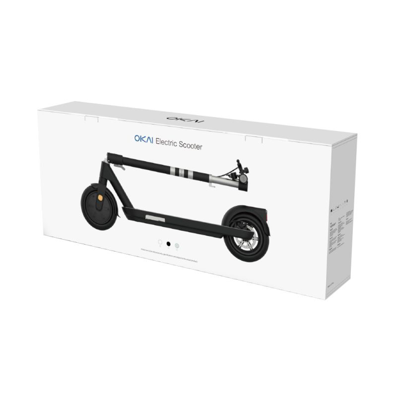 Електросамокат OKAI ES10-NEON Lite Black 9", 300(600)W, 7.8Ah, 30km, 25km\h, 20%, NFC, App,15kg