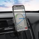 Автотримач для телефона з БЗП HOCO CA105 Guide three-axis linkage wireless charging car holder Black