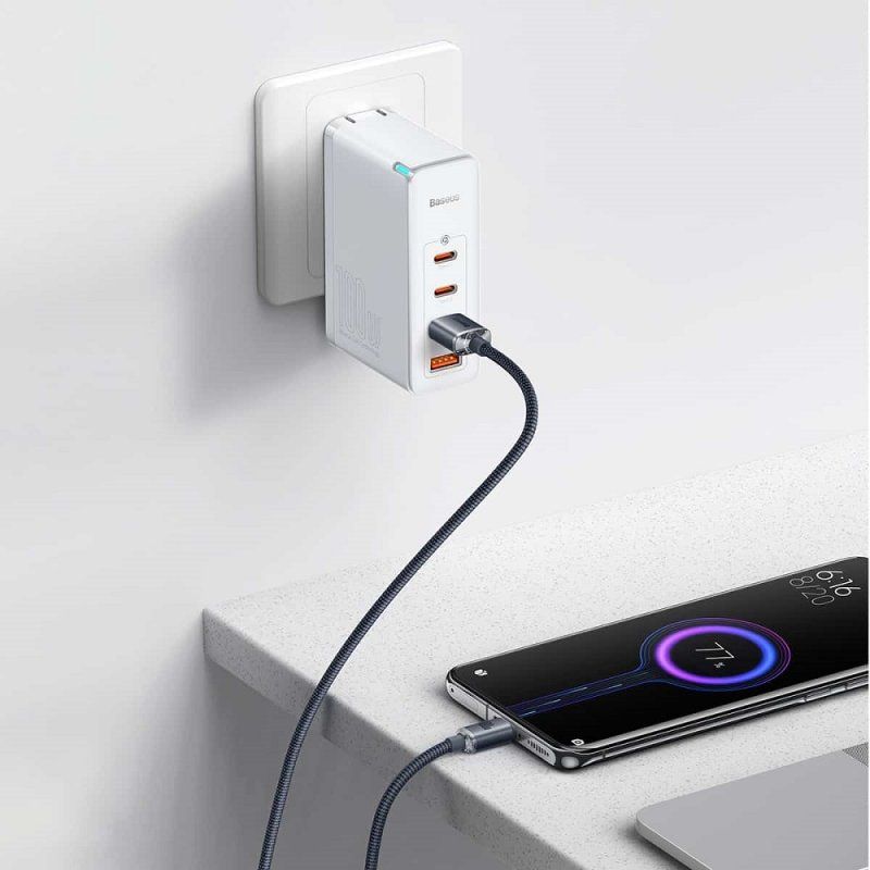 Кабель Baseus Crystal Shine Series Fast Charging Data Cable USB to Type-C 100W 1.2m Black